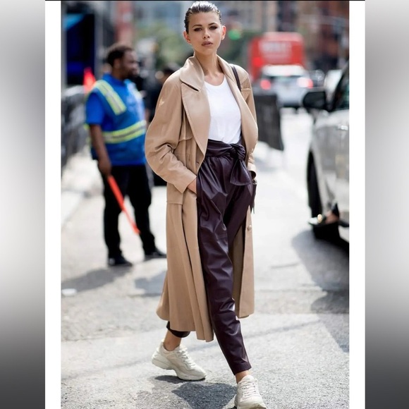 BNWT | Zimmermann Obi Leather Pant (Wine Brown) | size AU 0 US 2-4 - Picture 3 of 8